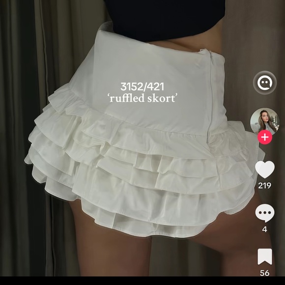 ZARA RUFFLED SKORT SIZE M NWT - Picture 5 of 5